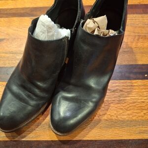 Black Leather Ankle Boots